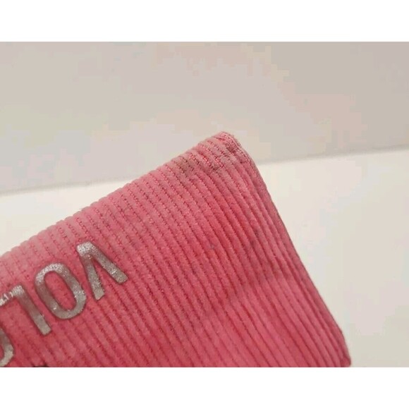 Volcom Women's Pink snap Button Wallet Corduroy 100% Cotton 5.5" - Picture 5 of 12